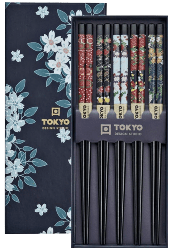 TOKYO DESIGN - SET DE 5 PAIRES DE BAGUETTES FLEURS DE CERISIER